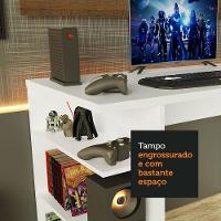 Mesa Para Computador Gamer e Painel Para Tv Até 50 - Branco - 8