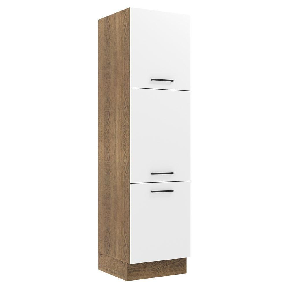 Paneleiro 60 Cm 3 Portas Rustic/branco Rustic/branco - 1