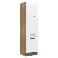 Paneleiro 60 Cm 3 Portas Rustic/branco Rustic/branco - 1