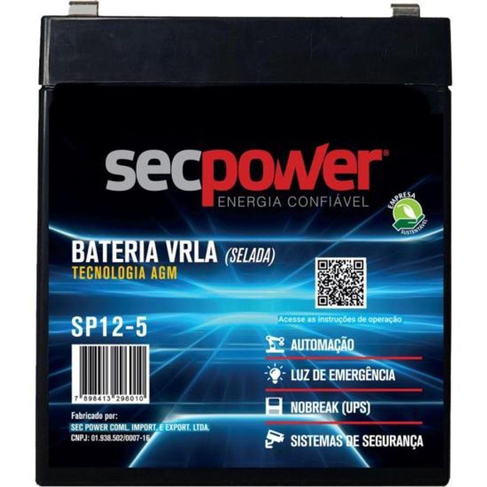 Bateria Selada 12V 5ah SP12-5 Secpower - 2