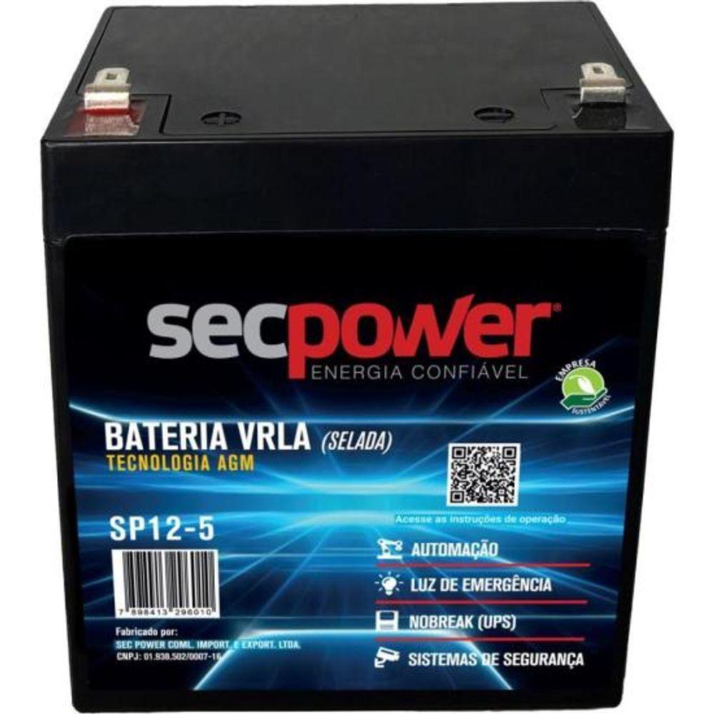 Bateria Selada 12V 5ah SP12-5 Secpower - 3