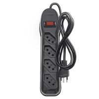 Filtro De Linha Circuit Breaker 4 Tomadas Pp 3x0,75 1m Preto [f018] - 1