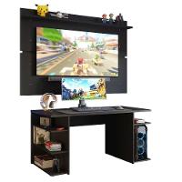 Mesa Para Computador Gamer e Painel Tv - Preto - 2