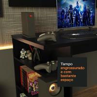 Mesa Para Computador Gamer e Painel Para Tv Até 50 - Preto - 8