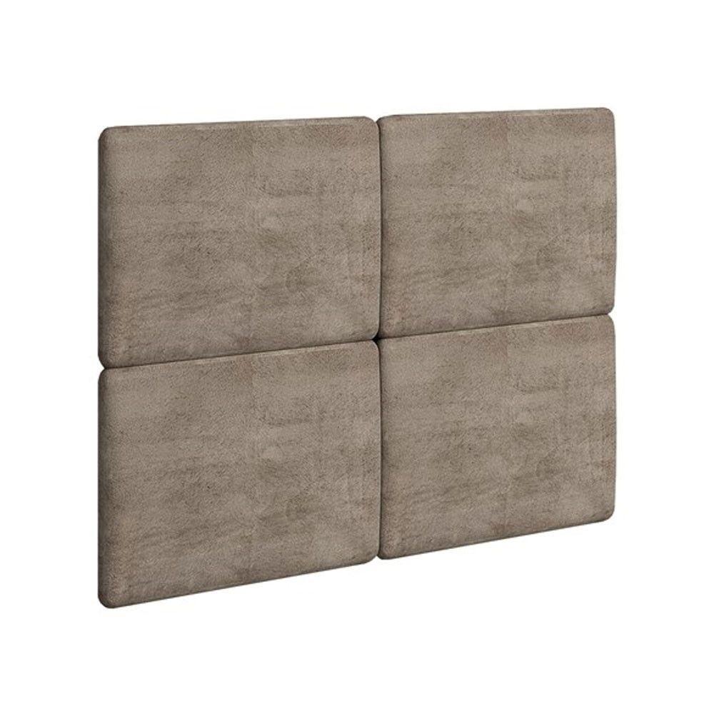 Painel Estofado Solteiro San Miguel Rufato Animalle Chocolate - 1