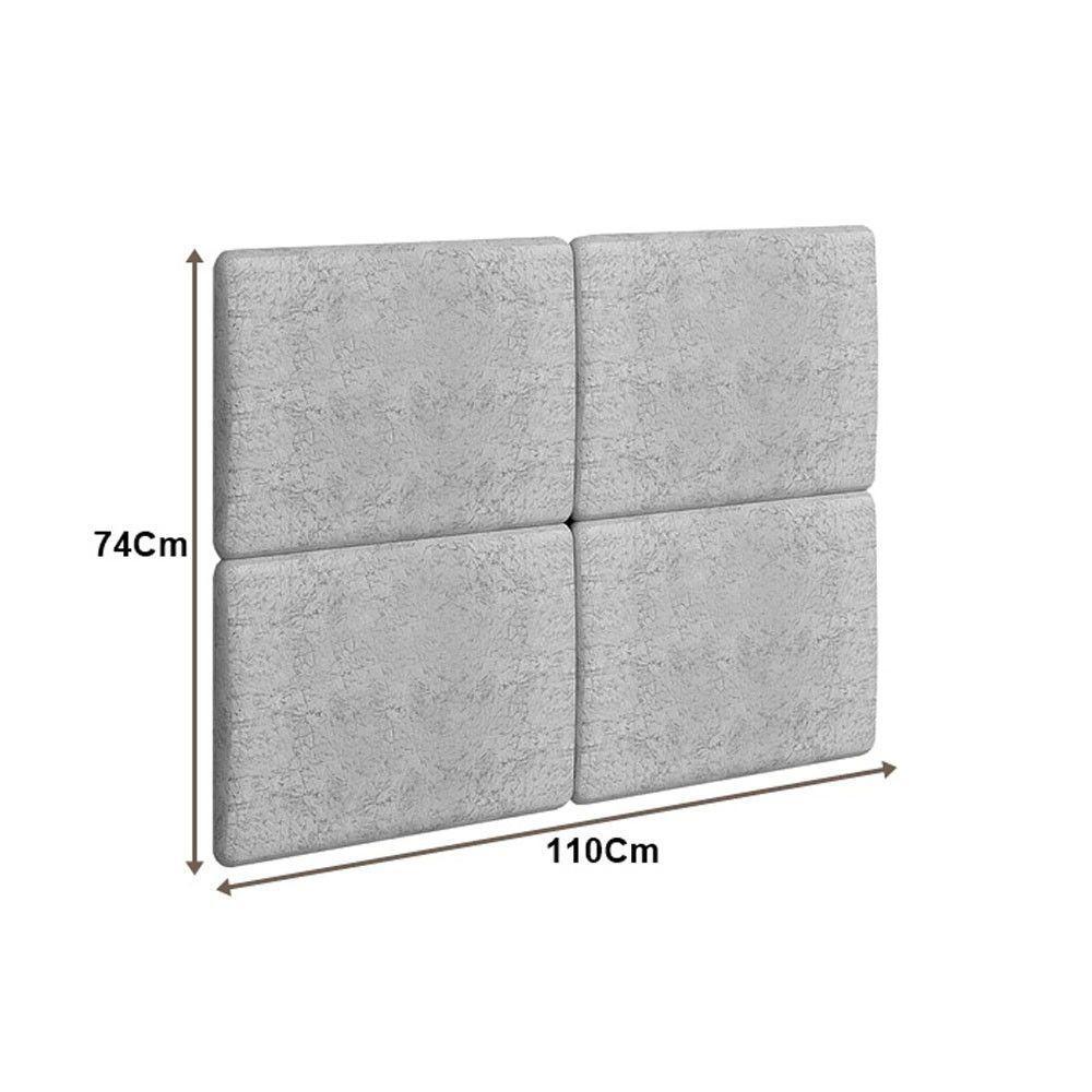 Painel Estofado Solteiro San Miguel Rufato Animalle Chocolate - 2