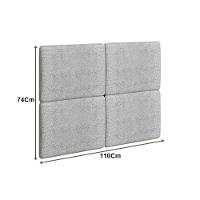 Painel Estofado Solteiro San Miguel Rufato Animalle Chocolate - 2