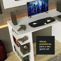 Mesa Para Computador Gamer e Painel Para Tv Até 50 - Branco