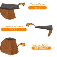 Mesa Para Sala De Jantar Aida 180cm Em Mdf E Vidro Grafite Imbuia Ripado Grafite