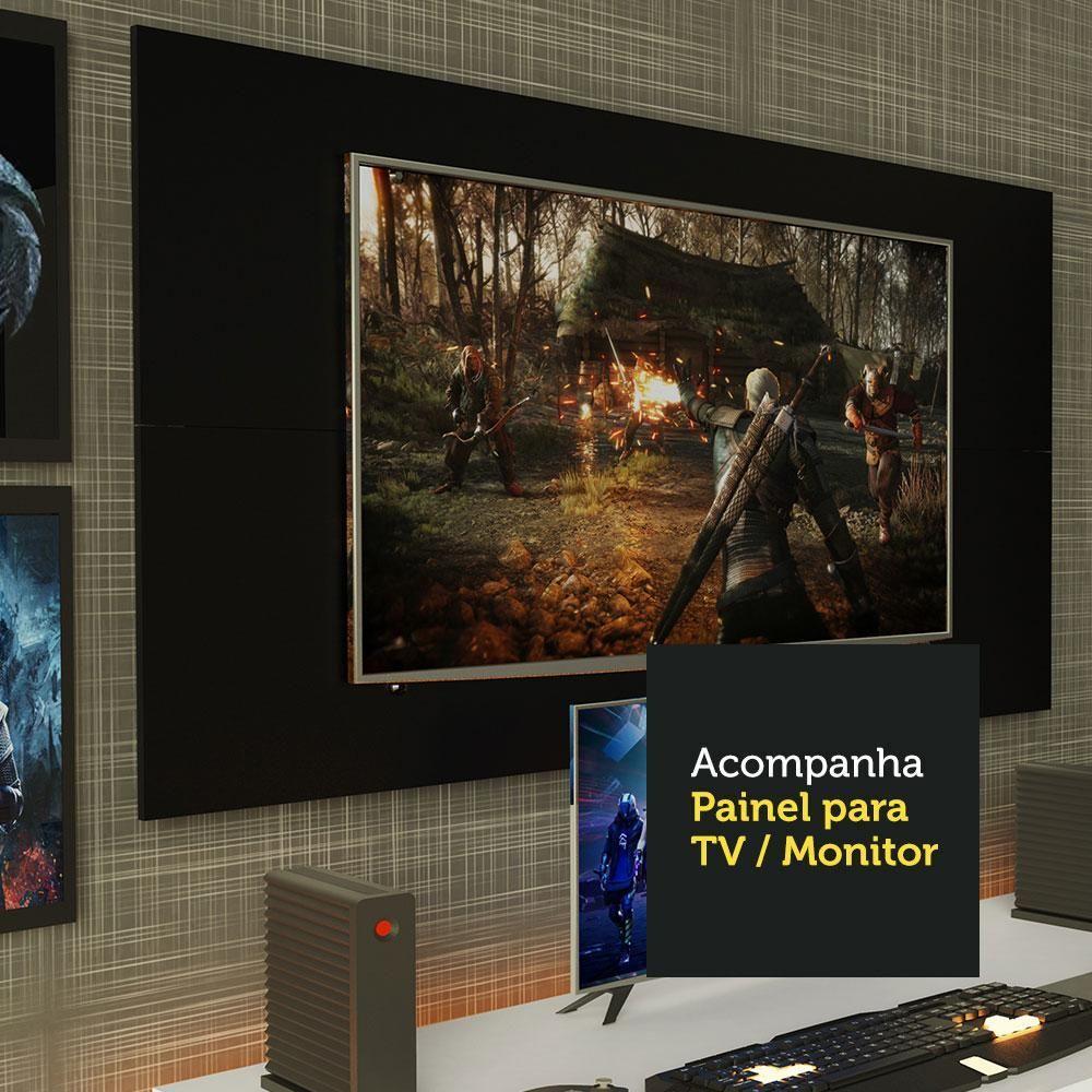 Mesa Para Computador Gamer e Painel Para Tv Até 50 - Branco - 5