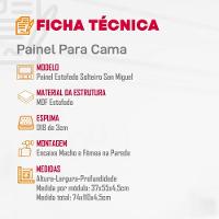 Painel Estofado Solteiro San Miguel Rufato Turim 07 - 4