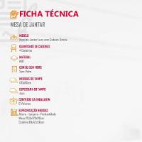 Sala De Jantar Lucy Com 4 Cadeiras Grécia Rufato Off White Imbuia Veludo Creme