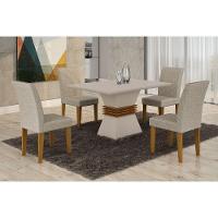 Sala De Jantar Lucy Com 4 Cadeiras Grécia Rufato Off White Imbuia e Turim 07 - 1