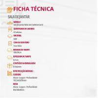 Mesa Aida 180cm Com 6 Cadeiras Carol Moderna Mobília Veludo Capuccino Off White Imbuia - 5