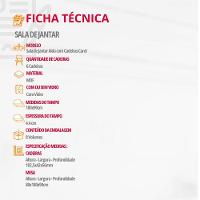 Mesa Para Sala De Jantar Aida 180cm Mdf E 6 Cadeiras Moderna Vel. Capuccino Off White Imbuia - 5