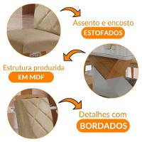 Mesa Sala De Jantar Aster 180cm E 6 Cadeiras Melissa Moderna Turim / Off White / Imbuia - 6