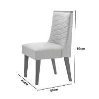Mesa Sala De Jantar Aida 180cm E 6 Cadeiras Safira Moderna Veludo Creme/off White/imbuia