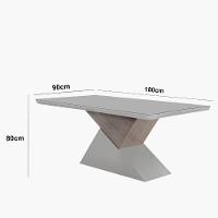 Mesa Sala De Jantar Aster 180cm E 6 Cadeiras Safira Moderna Veludo Capuccino Off White Imbuia - 3