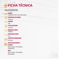 Mesa Sala De Jantar Aster 180cm E 6 Cadeiras Safira Moderna Veludo Creme/off White/imbuia - 5