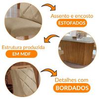 Mesa Sala De Jantar Aida 180cm E 6 Cadeiras Melissa Moderna Turim 07/off White/imbuia - 6