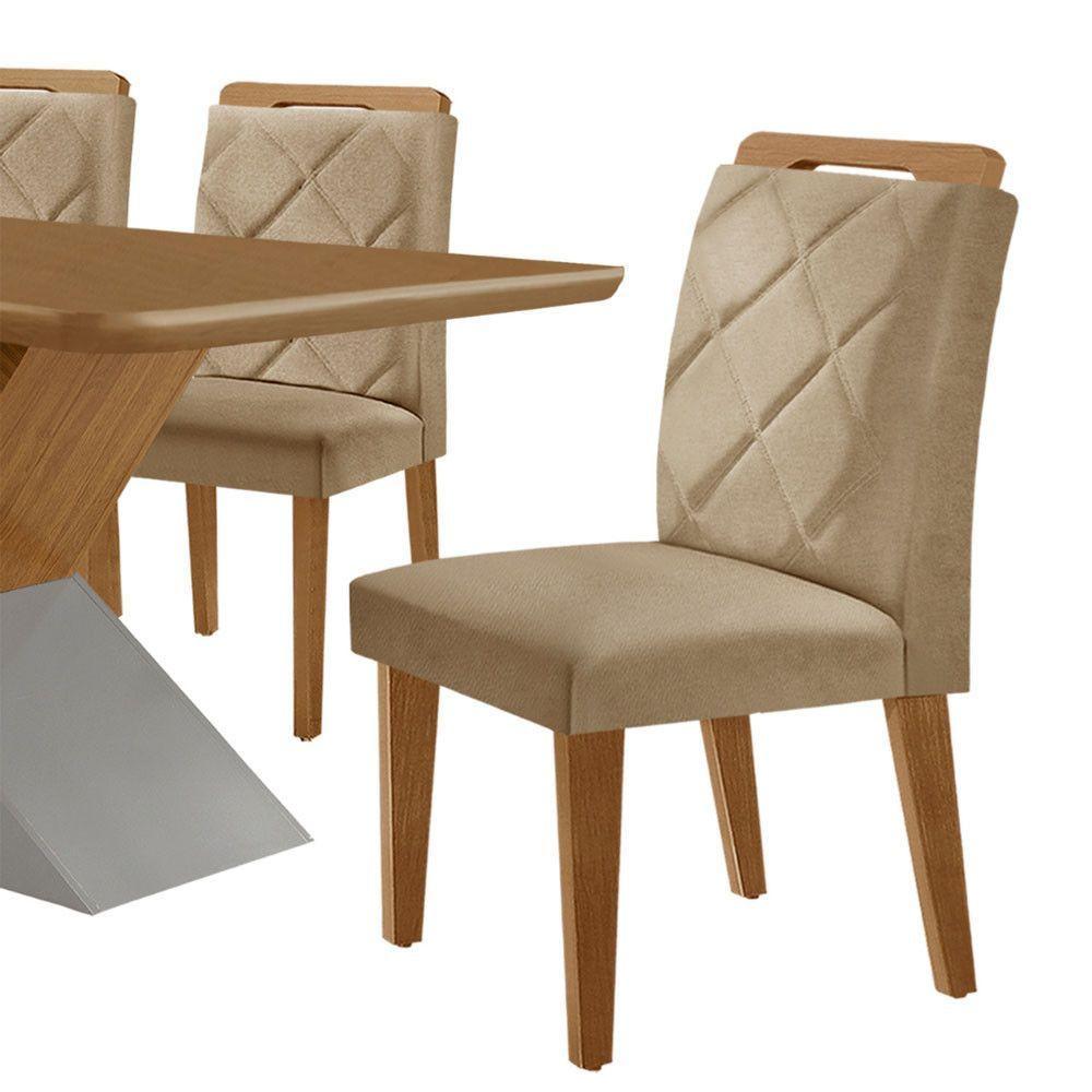 Mesa Sala De Jantar Aster 180cm E 6 Cadeiras Melissa Moderna Turim 07/off White/imbuia - 8