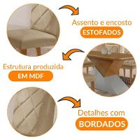 Mesa Sala De Jantar Aster 180cm E 6 Cadeiras Melissa Moderna Turim 07/off White/imbuia - 6