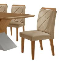 Mesa Sala De Jantar Aster 180cm E 6 Cadeiras Melissa Moderna Turim 07/off White/imbuia - 8