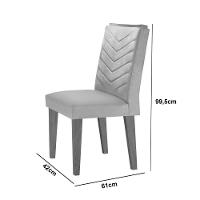 Mesa Sala De Jantar Alvorada 180cm E 6 Cadeiras Liz Moderna Vel. Capuccino Off White Imbuia