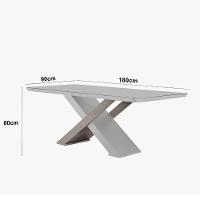 Mesa Sala De Jantar Carol 180cm E 6 Cadeiras Carol Moderna Turim / Off White / Imbuia - 3