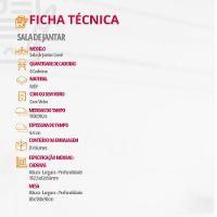 Mesa Sala De Jantar Carol 180cm E 6 Cadeiras Carol Moderna Turim / Off White / Imbuia - 5