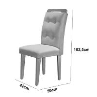 Mesa Aida 180cm Com 6 Cadeiras Carol Moderna Mobília Veludo Marrom/off White/imbuia