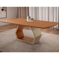 Mesa Para Sala De Jantar Ane Champanhe Com Cinamomo-cinamomo Imbuia - 2