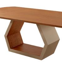 Mesa Para Sala De Jantar Ane Champanhe Com Cinamomo-cinamomo Imbuia - 6