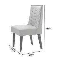 Mesa Evora 90 Mdf Canto Copo E Com 4 Cadeiras Safira Veludo Capuccino Naturalle