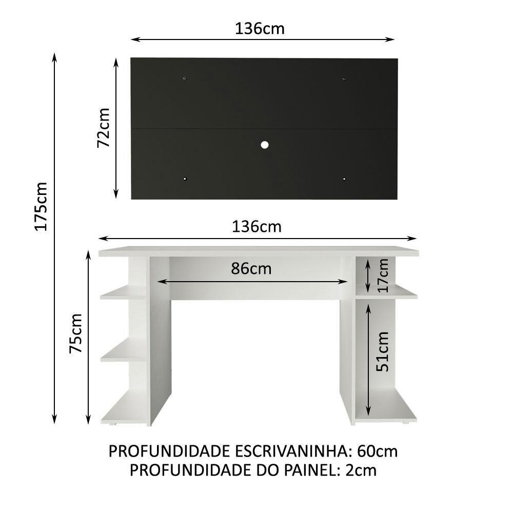 Mesa Gamer Painel para TV até 50" Madesa - 7