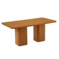Mesa De Jantar Eloise 180cm Tampo Mdf Canto Copo Moderna Mob Naturalle - 1