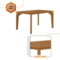 Mesa Liz 120 Mdf Canto Copo E Com 4 Cadeiras Safira Veludo Capuccino Naturalle - 6