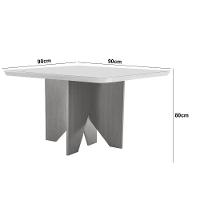 Mesa Evora 90 Mdf Com 4 Cadeiras Melissa Linho Grafite Naturalle - 3