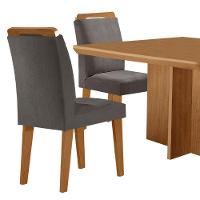 Mesa Olimpia 90 Mdf Com 4 Cadeiras Athenas Veludo Grafite Naturalle - 7