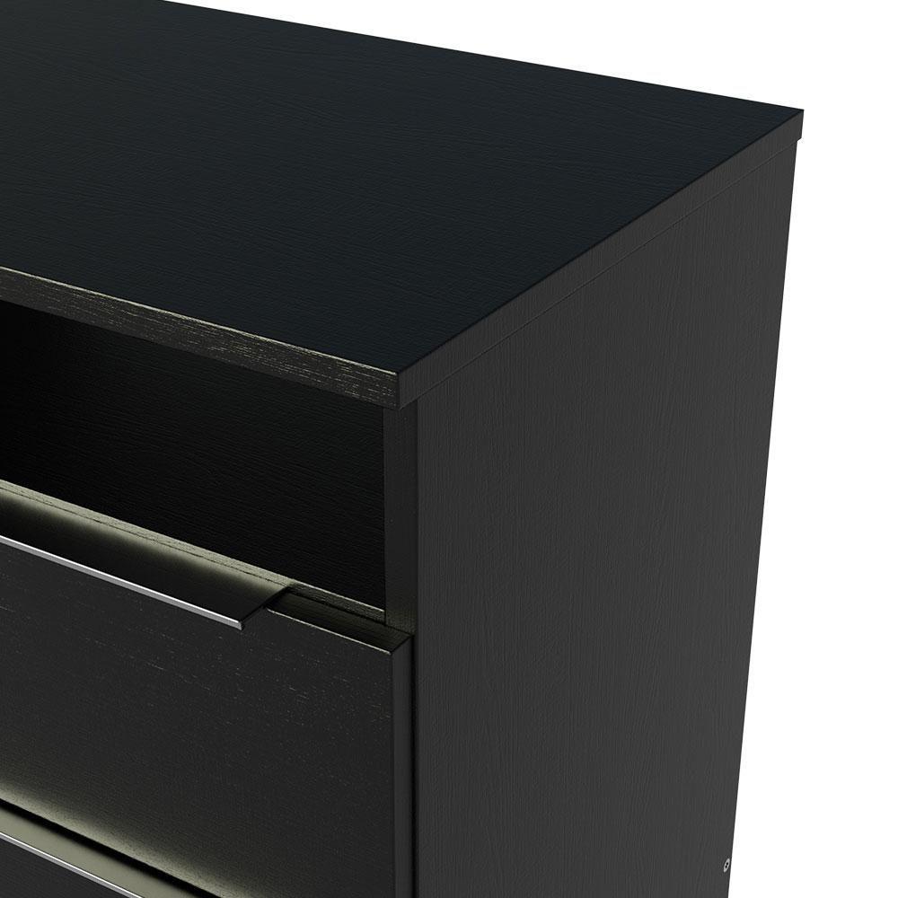 Mesa de Cabeceira Madesa 3227 com 2 Gavetas Preto - 7