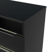Mesa de Cabeceira Madesa 3227 com 2 Gavetas Preto - 7