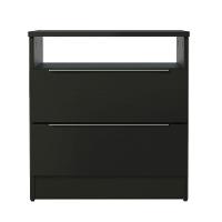 Mesa de Cabeceira Madesa 3227 com 2 Gavetas Preto - 8