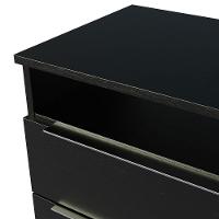 Mesa de Cabeceira Madesa 3227 com 2 Gavetas Preto - 9