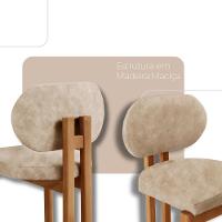 Mesa De Jantar Nala 220cm Madeira Tampo Laminado 8 Cadeira Nala Milano Imbuia Natural - 5