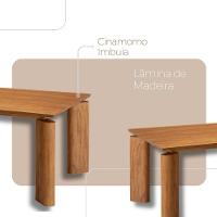 Mesa De Jantar Nala 220cm Madeira Tampo Laminado 8 Cadeira Nala Linho Off Imbuia Natural - 6