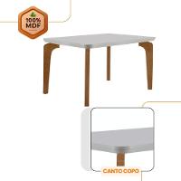 Conjunto Mesa Liz 120cm Em Mdf 4 Cadeiras Athenas Moderna Lin.grafite/off White/imbuia - 2