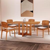 Mesa 120 Laminado Com 4 Cadeiras Malta Gold Moderna Mobília Brisa Imbuia Naturale - 1