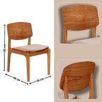 Mesa 120 Laminado Com 4 Cadeiras Malta Gold Moderna Mobília Brisa Imbuia Naturale - 3