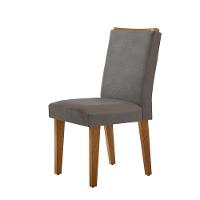 Conjunto Sala De Jantar Mesa Aida 180 Cm E 6 Cadeiras Lunara Vel.grafite Off White Imbuia Serig. Off - 3