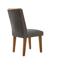 Conjunto Sala De Jantar Mesa Aida 180 Cm E 6 Cadeiras Lunara Vel.grafite Off White Imbuia Serig. Off